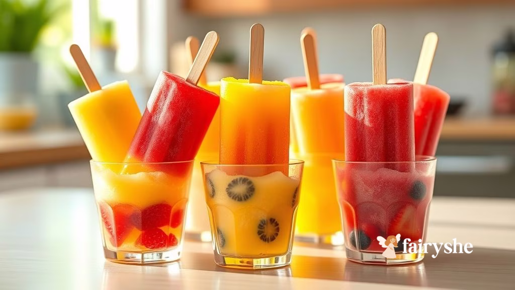 Homemade fruit popsicles