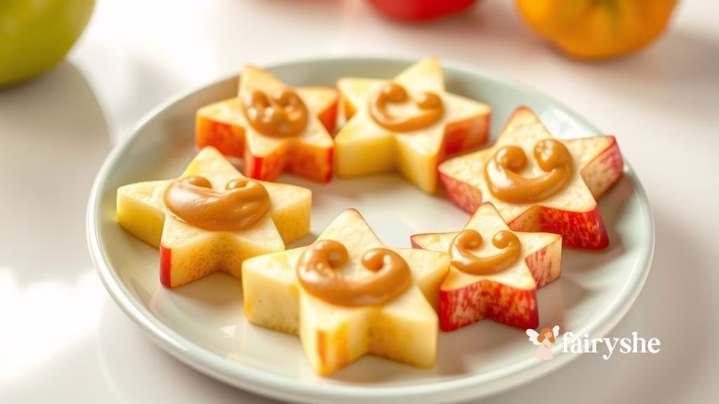 Apple slices with peanut butter