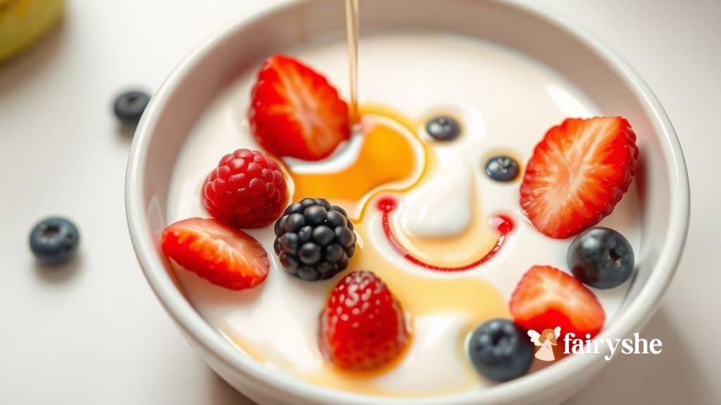 Yogurt with honey and berries